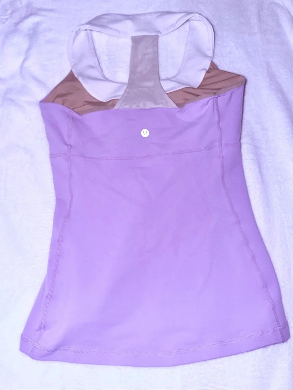 Lululemon Athletica Throwback Scoop Neck Racerback Tank Top Size 8 Lavender
